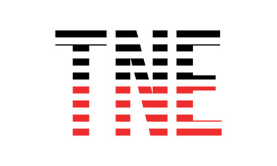 TNE three initial letter iconic line negative space minimal logo design vector template. monogram, abstract, wordmark, business, typography, minimalist, brand, company, flat, modern, unique, simple