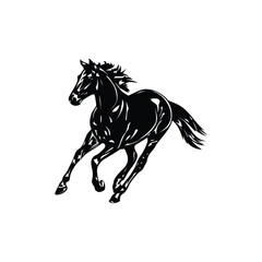 Horse Vector Black Silhouette design for T.Shirt