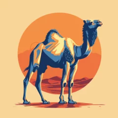 Foto op Plexiglas camel in desert © ChenSeng