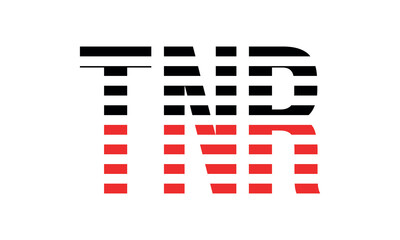 TNR three initial letter iconic line negative space minimal logo design vector template. monogram, abstract, wordmark, business, typography, minimalist, brand, company, flat, modern, unique, simple