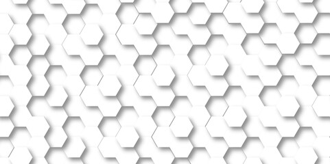 Abstract background with hexagon and white Hexagonal Background. Luxury White Pattern. Vector Illustration. 3D Futuristic abstract honeycomb mosaic white background. geometric mesh cell texture.
