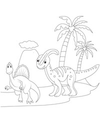 realistic dinosaur coloring pages for adult,vectore art,line art, outline art