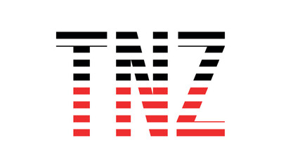 TNZ three initial letter iconic line negative space minimal logo design vector template. monogram, abstract, wordmark, business, typography, minimalist, brand, company, flat, modern, unique, simple