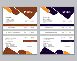 Corporate business invoice design template