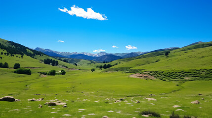 Mountain landscape in Pyrenees on the Camino