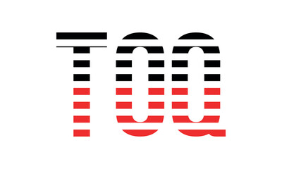 TOQ three initial letter iconic line negative space minimal logo design vector template. monogram, abstract, wordmark, business, typography, minimalist, brand, company, flat, modern, unique, simple