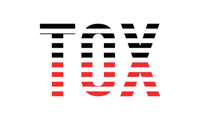 TOX three initial letter iconic line negative space minimal logo design vector template. monogram, abstract, wordmark, business, typography, minimalist, brand, company, flat, modern, unique, simple