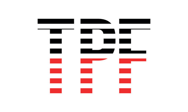 TPF three initial letter iconic line negative space minimal logo design vector template. monogram, abstract, wordmark, business, typography, minimalist, brand, company, flat, modern, unique, simple