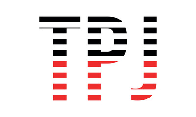TPJ three initial letter iconic line negative space minimal logo design vector template. monogram, abstract, wordmark, business, typography, minimalist, brand, company, flat, modern, unique, simple