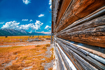 A beautiful wooden house inside Grand Teton National Park
