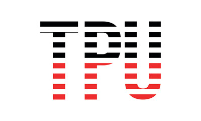 TPU three initial letter iconic line negative space minimal logo design vector template. monogram, abstract, wordmark, business, typography, minimalist, brand, company, flat, modern, unique, simple