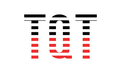 TQT three initial letter iconic line negative space minimal logo design vector template. monogram, abstract, wordmark, business, typography, minimalist, brand, company, flat, modern, unique, simple