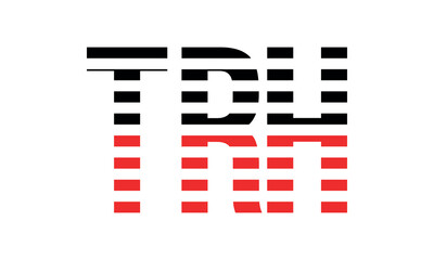 TRH three initial letter iconic line negative space minimal logo design vector template. monogram, abstract, wordmark, business, typography, minimalist, brand, company, flat, modern, unique, simple