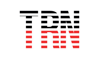 TRN three initial letter iconic line negative space minimal logo design vector template. monogram, abstract, wordmark, business, typography, minimalist, brand, company, flat, modern, unique, simple