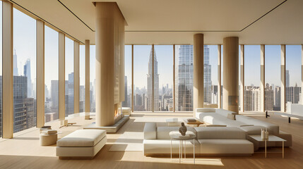 Urban Elegance: Modern Cityscape with Skyline Views, Blending Architecture and Urban Design in a...