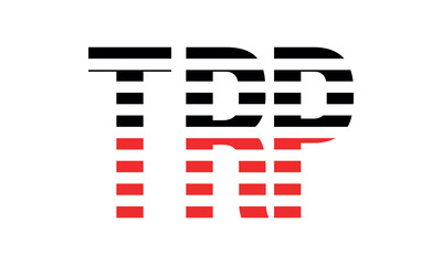 TRP three initial letter iconic line negative space minimal logo design vector template. monogram, abstract, wordmark, business, typography, minimalist, brand, company, flat, modern, unique, simple