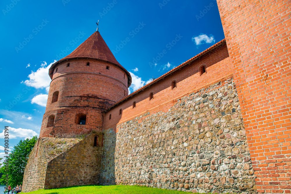 Canvas Prints trakai, lithuania - july 10, 2017: trakai island castle at galve lake, near vilnius