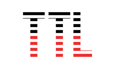 TTL three initial letter iconic line negative space minimal logo design vector template. monogram, abstract, wordmark, business, typography, minimalist, brand, company, flat, modern, unique, simple