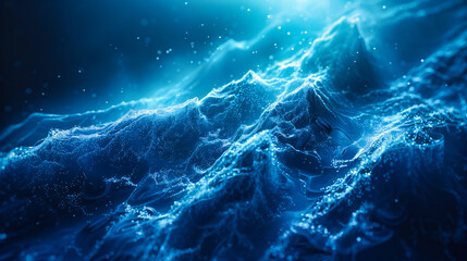 Tranquil Ocean Waves: Turquoise Water Creating Serene Patterns, A Symbol of Natures Beauty and Power