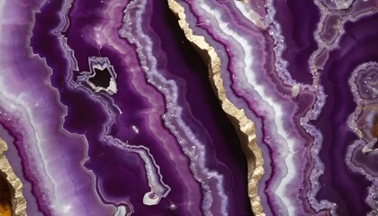 Purple agate geode macro