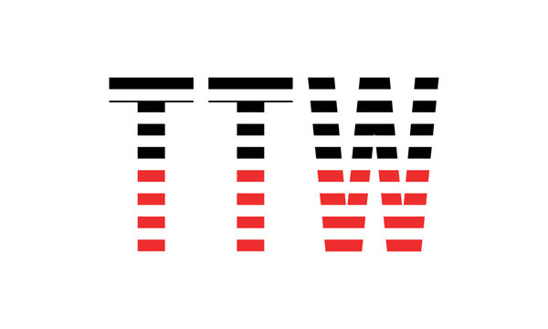 TTW three initial letter iconic line negative space minimal logo design vector template. monogram, abstract, wordmark, business, typography, minimalist, brand, company, flat, modern, unique, simple