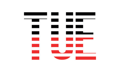 TUE three initial letter iconic line negative space minimal logo design vector template. monogram, abstract, wordmark, business, typography, minimalist, brand, company, flat, modern, unique, simple