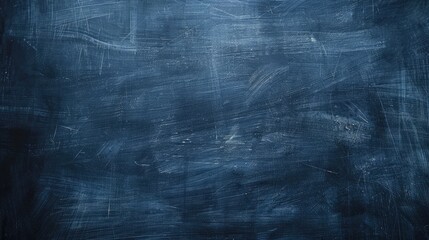 A blank dark blue chalkboard texture background. back to school background with copy space