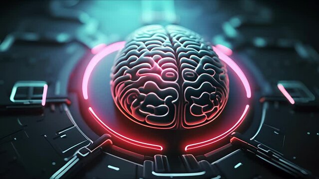 Abstract AI-generated background with neural tissues, organic shapes, biological elements, cells. The concept of of futuristic medical technologies, artificial intelligence and science.