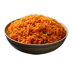 A jollof rice isolated on transparent background, png