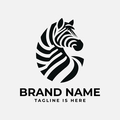 Zebra logo, This logo can be used for fashion companies, veterinary clinics, or wildlife conservation organizations.