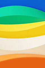 3d Illustration  rows of  colorful  lines  .Geometric background,  pattern.
