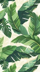Seamless Palm Leaf Pattern