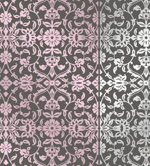 wedding card design, traditional paisley floral pattern , royal India	