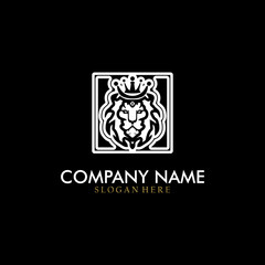 Lion Head Logo. Lion head vector illustration.