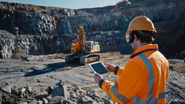 Operators remotely control excavators equipped with cameras and sensors, safely navigating hazardous mining sites and maximizing productivity.
