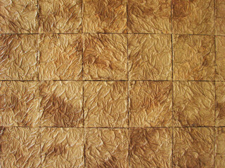 Closeup of wrinkle designed wall tiles