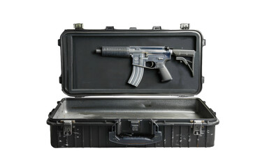 The Tactical Symphony of a Gun Case On Transparent Background.