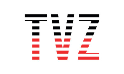 TVZ three initial letter iconic line negative space minimal logo design vector template. monogram, abstract, wordmark, business, typography, minimalist, brand, company, flat, modern, unique, simple