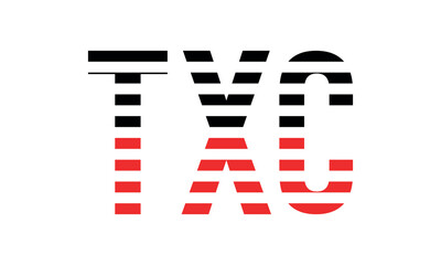 TXC three initial letter iconic line negative space minimal logo design vector template. monogram, abstract, wordmark, business, typography, minimalist, brand, company, flat, modern, unique, simple