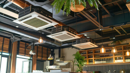 Ceiling mounted cassette type air conditioner
