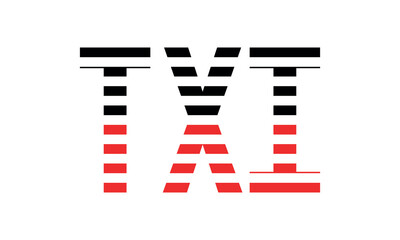 TXI three initial letter iconic line negative space minimal logo design vector template. monogram, abstract, wordmark, business, typography, minimalist, brand, company, flat, modern, unique, simple
