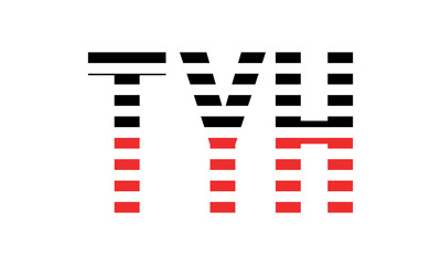 TYH three initial letter iconic line negative space minimal logo design vector template. monogram, abstract, wordmark, business, typography, minimalist, brand, company, flat, modern, unique, simple