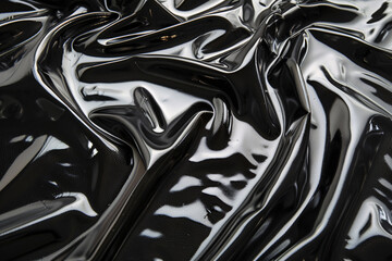 Shiny black latex surface background - obrazy, fototapety, plakaty