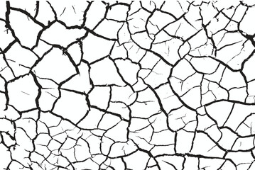 Cracked Dry Desert Land Vector Illustration
