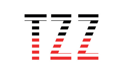 TZZ three initial letter iconic line negative space minimal logo design vector template. monogram, abstract, wordmark, business, typography, minimalist, brand, company, flat, modern, unique, simple