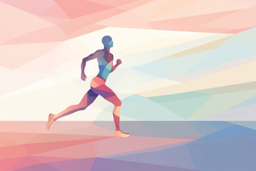 Fototapeta na wymiar Active Runner: Marathon Fitness Training - Healthy Lifestyle in Motion
