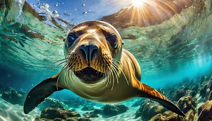 Foto op Plexiglas sea turtle swimming © Dorothy Art