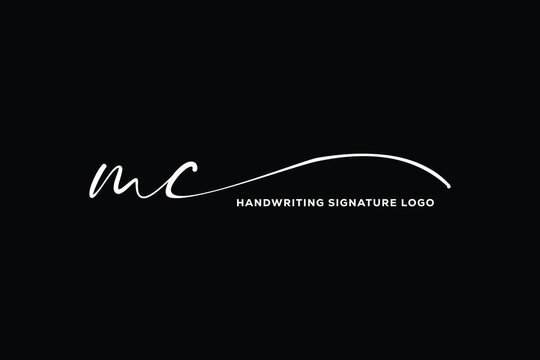 MC initials Handwriting signature logo. MC Hand drawn Calligraphy lettering Vector. MC letter real estate, beauty, photography letter logo design.