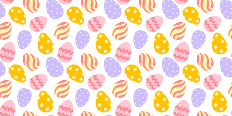 easter eggs seamless pattern
