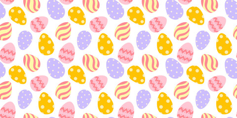 easter eggs seamless pattern